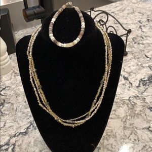 Ladies necklace and bracelet